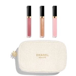 BRAND NEW CHANEL Pink and Gold Lip Balm & Gloss Collection